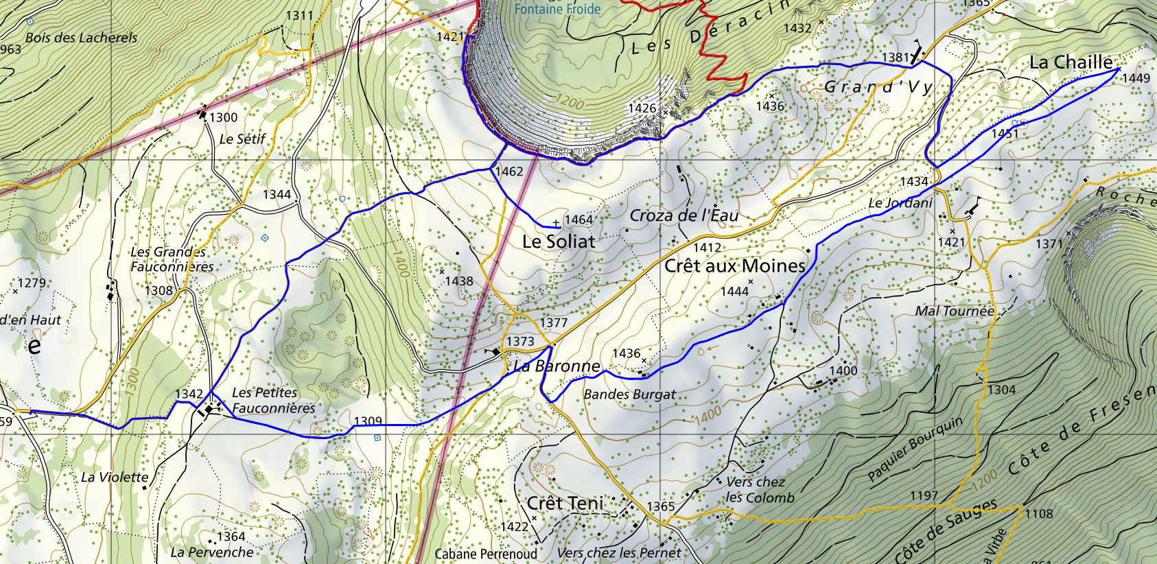Creux du van carte outlet